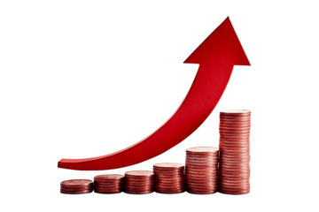 Red Arrow Graph Collection for Financial Growth and Success Metrics
