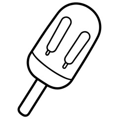 Minimalist Popsicle Line Art Vector Design