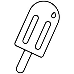 Minimalist Popsicle Line Art Vector Design