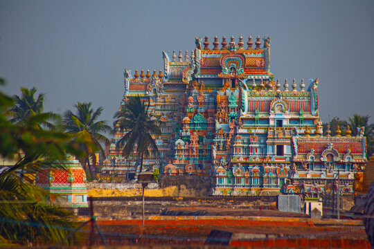 Sri Ranganatha Swamy Temple, Srirangam, Hinu Temple in Trichy, Tamil Nadu, India. Place of worship.