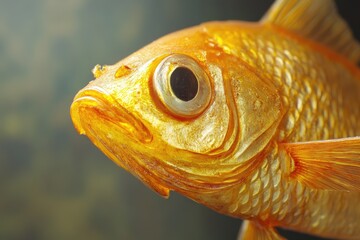 A close-up view of a fish with an exceptionally big eye, great for underwater or ocean-related concepts