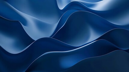 Abstract Blue Waves Smooth Surface Design