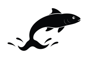 Fish Jumping Out of Water Dynamic Wildlife Illustrations for Creative Projects