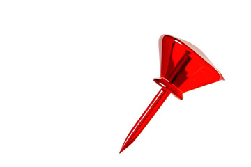 Bright Red Push Pin Isolated - Versatile PNG for Creative Projects
