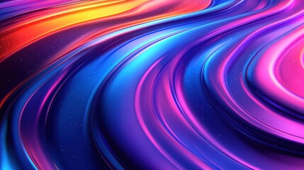 Obraz premium Abstract colorful wavy pattern with bright neon and glowing textures.
