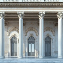 Decorative classical architectural ornate structural columns with elegant intricate designs