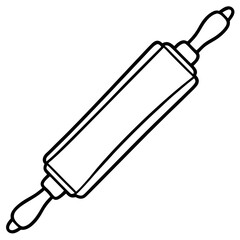 Minimalist Rolling Pin Line Art Design