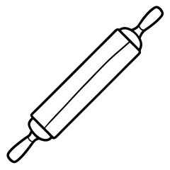 Minimalist Rolling Pin Line Art Design