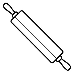 Minimalist Rolling Pin Line Art Design