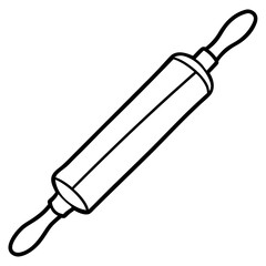 Minimalist Rolling Pin Line Art Design