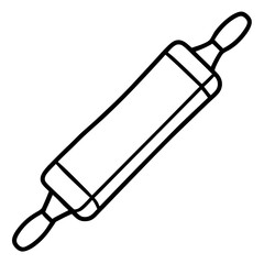 Minimalist Rolling Pin Line Art Design