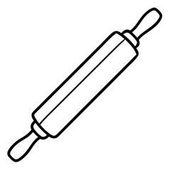 Minimalist Rolling Pin Line Art Design