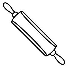 Minimalist Rolling Pin Line Art Design