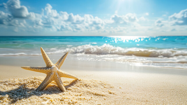 Hello summer holiday beach vacation theme horizontal banner. High quality photo