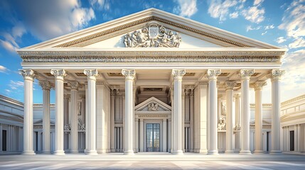 Ornate architectural elements blending classical columns and elegant decorative structural designs