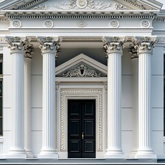 Fototapeta premium Ornate classical decorative columns enhancing elegant architectural structural designs with intricate details