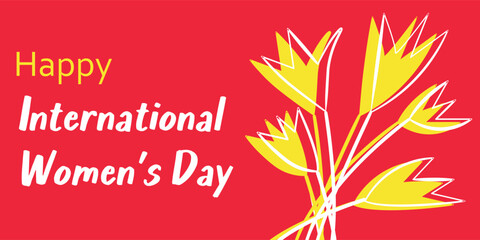 Bright Celebration Vector Background for International Women Day Holiday Message