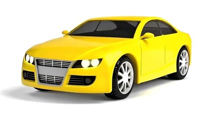 Fototapeta premium Front view of a generic and brandless modern car