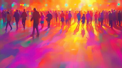 Vibrant Networking Event with Diverse Engagement