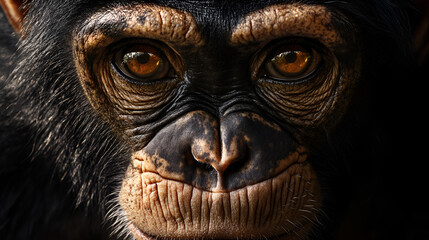 close up of an face AI generative 