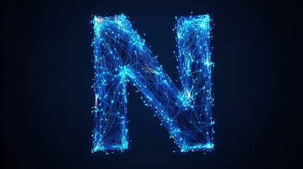 Fototapeta premium Alphabet N – Design of an Uppercase Letter N