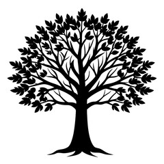 silhouette of tree