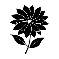 black and white flower