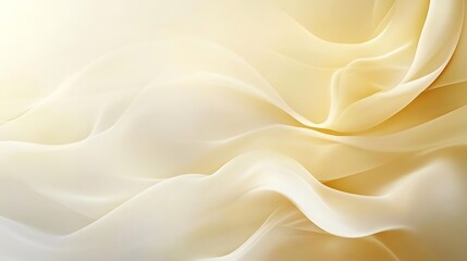 Obraz premium Creamy Yellow Fabric Draped in Soft Waves