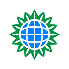 Wellness through Sustainability concept logo design 