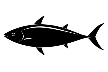 Tuna Fish Vector Silhouette – Detailed Illustration for Marine and Seafood Designs