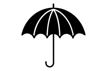 Umbrella Icon Symbol in Flat, Line, and Color Style - Vector Illustration