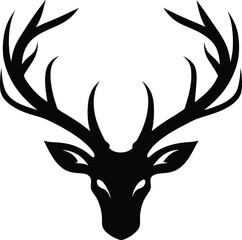 deer head vector silhouette illustration