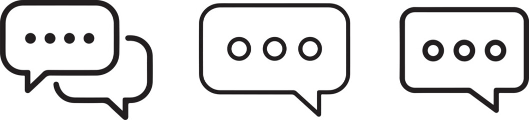 Speech bubble line icons. massage line icon. Chat outline icon