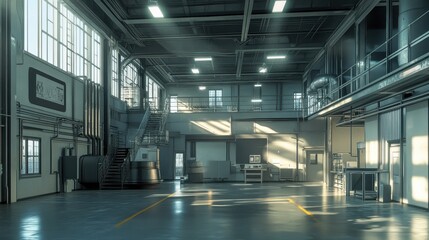 interior of a modern factory
