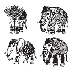Elephant With Mandala Patterns 