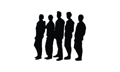 Dynamic Human Silhouettes in Active and Casual Poses.