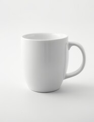 View of 3d white mug mockup element and Ceramic Coffee cup on white background 