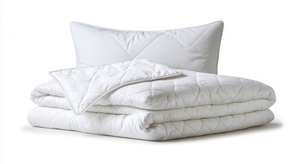 Soft White Bedding Set with Pillow and Quilt