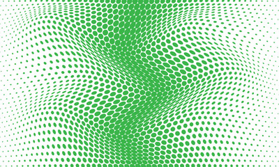 abstract trendy modern green big to small dot wave pattern perfect for background.