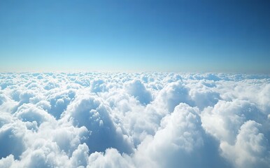 Beautiful Clear Blue Sky with Soft White Clouds