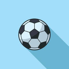 Obraz premium A flat vector illustration of soccer ball drawing isolated for web design and app icons. 