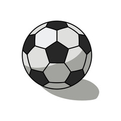 Fototapeta premium A flat vector illustration of soccer ball drawing isolated for web design and app icons. 