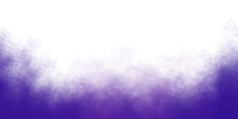 Purple smoke cloud fog dust isolated on transparent background. Colorful smoke smog misty fog steam explosion special effect. Smoke texture for Compositing, covering, overlay, design elements, PNG