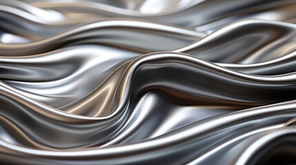 Shiny Metallic Fabric Texture with Smooth Folds and Glossy Surface for Backgrounds and Design Elements