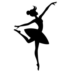 ballet dancer silhouette of a girl icon  vector illustration 