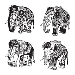 Elephant With Mandala Patterns 