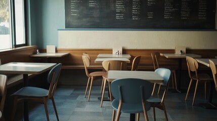 Casual Cafe Atmosphere with Eco-Friendly Seating