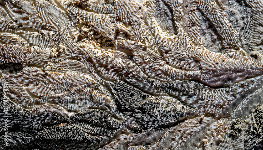 Aufkleber exploring the intricate textures of natural art in a serene environment of a forest