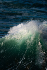 olas del océano rompiendo y salpicando