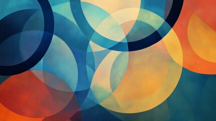 Obraz premium Abstract artwork symbolizing emotional well-being with serene patterns and vibrant colors, perfect for wellness campaigns and inspirational content.